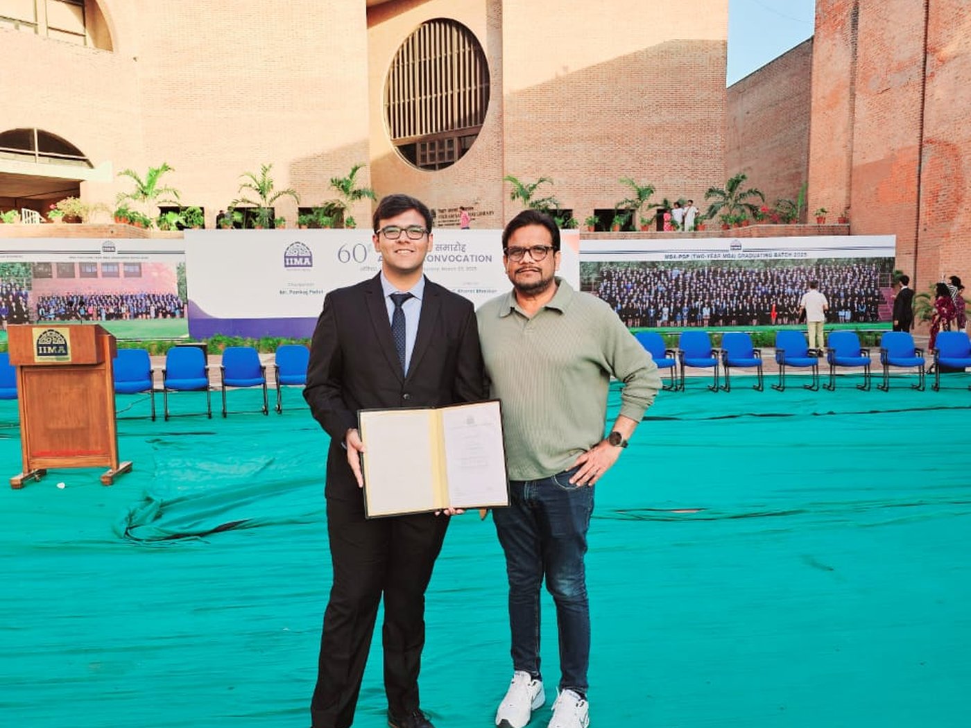 Gaurav Goel and Siddhant Goel at IIM Ahmedabad
